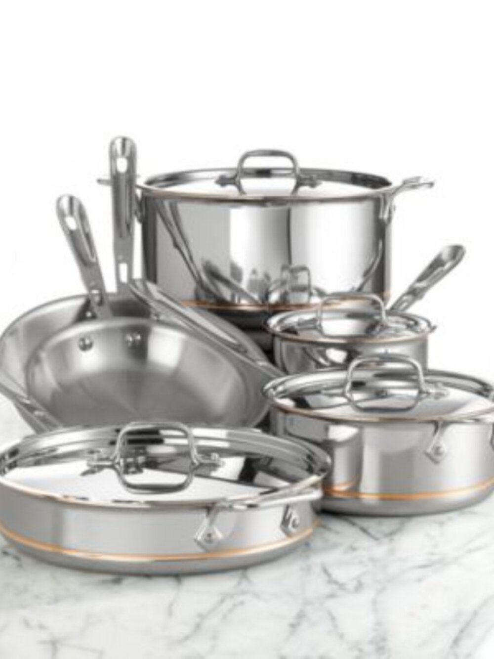 All-Clad Copper Core 5-Ply Bonded 10-Piece Cookware Set NEW - Picture 3 of 4